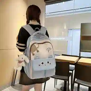 行途 可爱毛绒个性简约休闲 尼龙 双肩包 常规 女款 多色