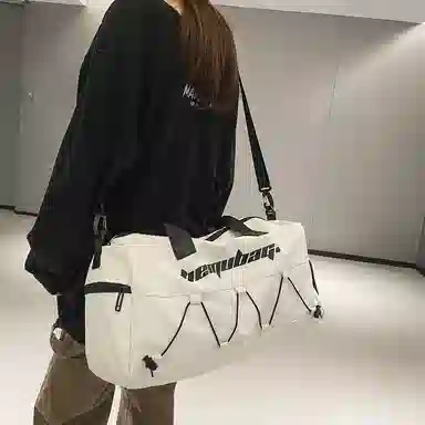 行途 大容量干湿分离 牛津布 手提单肩斜挎旅行包健身包 大号 男女同款情侣款 黑色/白色/蓝色/卡其色