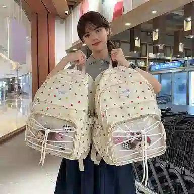 行途 书包初中生高中生大学生大容量包女防水轻便电脑背包 尼龙 双肩包 男女同款情侣款 多色