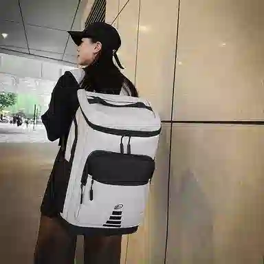 行途 大容量旅游背包休闲运动风行李包防泼水书包 牛津布 双肩包 常规 男女同款情侣款 黑色/白色