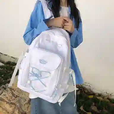 行途 潮流学院风简约 尼龙 双肩包 女款 多色