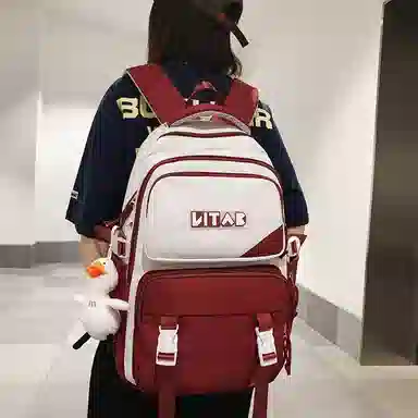 行途 大容量旅行大学生上课电脑韩版百搭 尼龙 书包双肩包 男女同款情侣款 多色