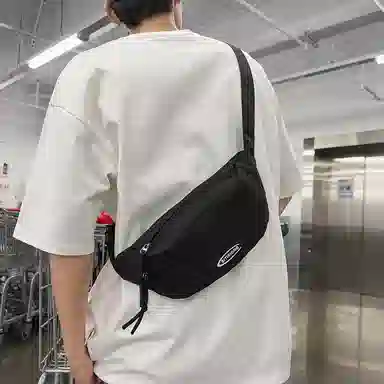 行途 日系休闲简约时尚百搭轻便潮流 尼龙 斜挎胸包 男女同款情侣款