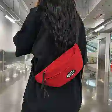 行途 日系休闲简约时尚百搭轻便潮流 尼龙 斜挎胸包 男女同款情侣款