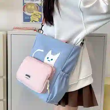 行途 小众可爱多功能流行通勤 尼龙 斜挎包 女款 多色