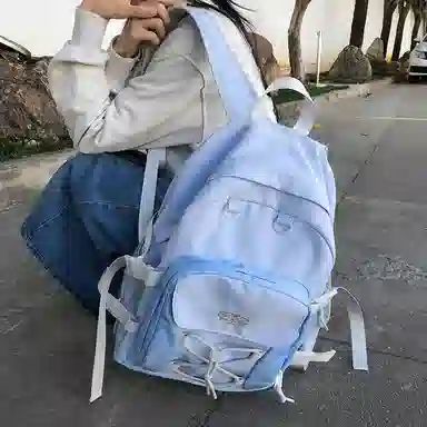 行途 潮流学院风简约 尼龙 双肩包 女款 多色