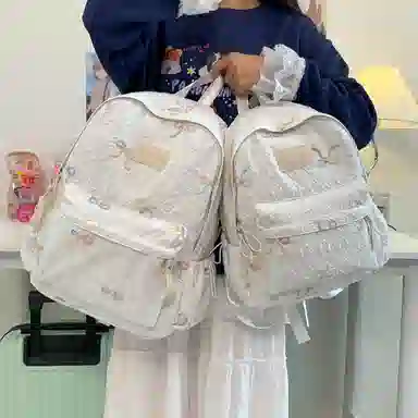 行途 小众高颜值日系百搭书包大容量初高中大学生电脑包 尼龙 双肩包 常规 女款 多色