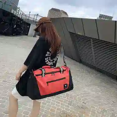 行途 旅行包干湿分离运动瑜伽包独立鞋仓大容量短途旅行训练包 牛津布 健身包 中号 男女同款情侣款 黑色/灰色/砖红色/绿色/蓝色/粉色