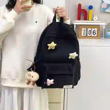 行途 学院风可爱休闲 条绒 双肩包 常规 男女同款情侣款 多色