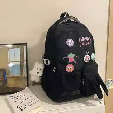 行途 多巴胺撞色甜美大容量 尼龙 双肩包 男女同款情侣款 多色