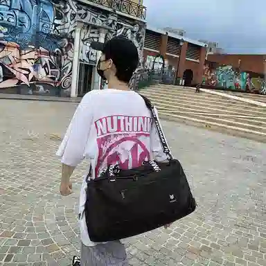 行途 旅行包干湿分离运动瑜伽包独立鞋仓大容量短途旅行训练包 牛津布 健身包 中号 男女同款情侣款 黑色/灰色/砖红色/绿色/蓝色/粉色