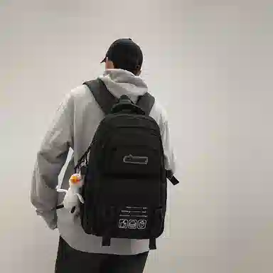 行途 休闲简约撞色便携 尼龙 双肩包 男女同款情侣款 多色