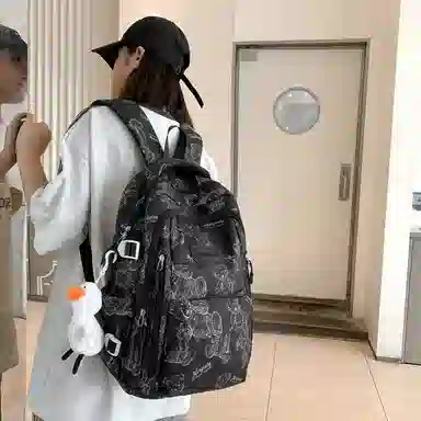 行途 小熊休闲时尚背包 尼龙 双肩包 女款 多色