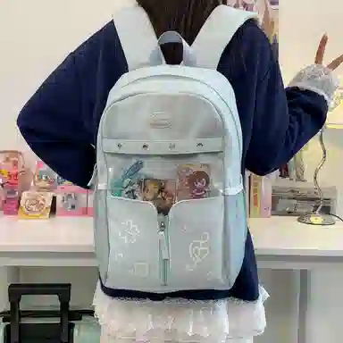 行途 塔丝隆大容量高级感学生书包轻便 尼龙 痛包 小号大号 男女同款情侣款 多色