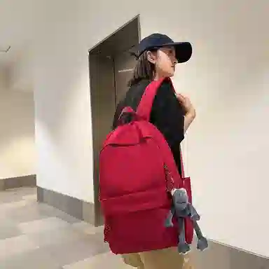 行途 旅行轻便简约校园学院大容量高中大学生 双肩包 男女同款情侣款 多色 尼龙