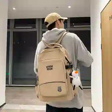 行途双肩包女休闲简约大容量电脑背包男高初中大学生书包尼龙多色