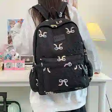 行途 小众高颜值日系百搭书包大容量初高中大学生电脑包 尼龙 双肩包 常规 女款 多色