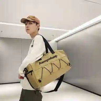 行途 大容量干湿分离 牛津布 手提单肩斜挎旅行包健身包 大号 男女同款情侣款 黑色/白色/蓝色/卡其色