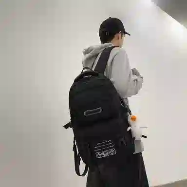 行途 休闲简约撞色便携 尼龙 双肩包 男女同款情侣款 多色