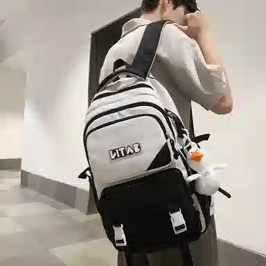 行途 大容量旅行大学生上课电脑韩版百搭 尼龙 书包双肩包 男女同款情侣款 多色