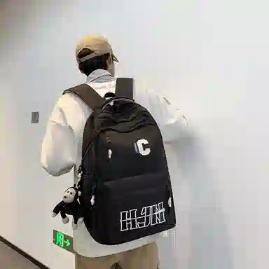 行途 潮流字母时尚简约大容量旅行高级感休闲 尼龙 双肩包 男女同款情侣款 多色