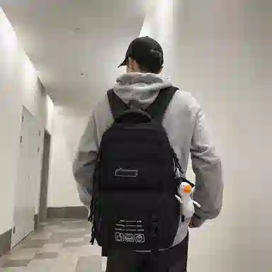 行途 休闲简约撞色便携 尼龙 双肩包 男女同款情侣款 多色