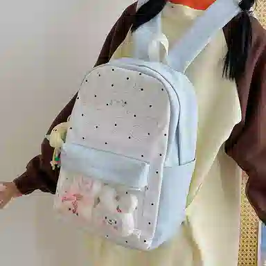 行途 高颜值可爱日系痛包学院透明 尼龙 双肩包 女款 多色