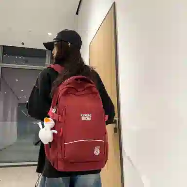 行途双肩包女休闲简约大容量电脑背包男高初中大学生书包尼龙多色