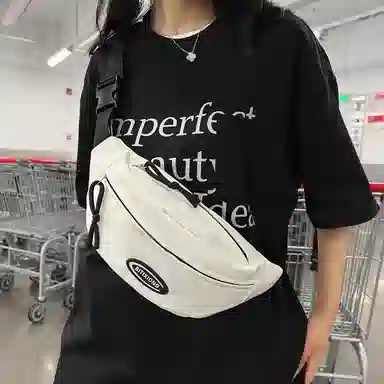 行途 日系休闲简约时尚百搭轻便潮流 尼龙 斜挎胸包 男女同款情侣款