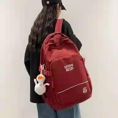 行途双肩包女休闲简约大容量电脑背包男高初中大学生书包尼龙多色