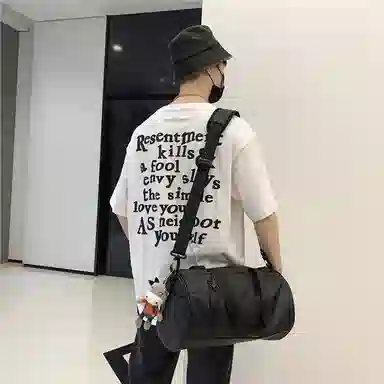 行途 大容量百搭 牛津布 健身包 大号 男女同款情侣款 绿色/灰色/黑色