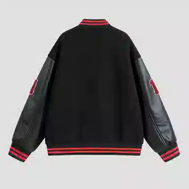 KNOCKSPARK Racing Embroidered Bomber Jacket