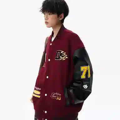 KNOCKSPARK Racing Embroidered Bomber Jacket