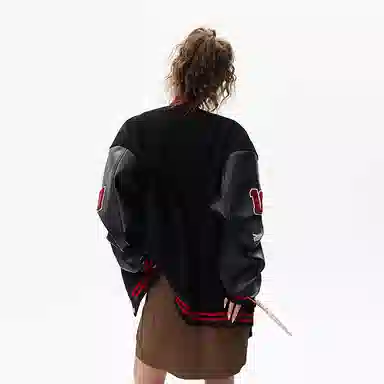KNOCKSPARK Racing Embroidered Bomber Jacket