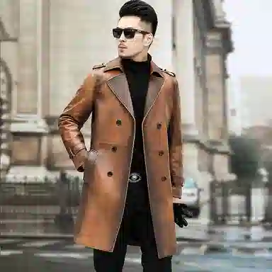 BANGBOY X IZTION Leather Trench Coat