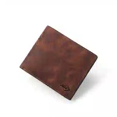 Jeep Leather Short Wallet Brown