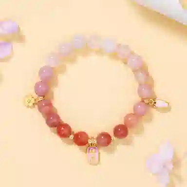 法思梵 开运桃花 甜美仙女风 森系小清新温柔气质精致手饰 小众清冷感轻奢优雅简约百搭高级天然 玛瑙 手串 女款