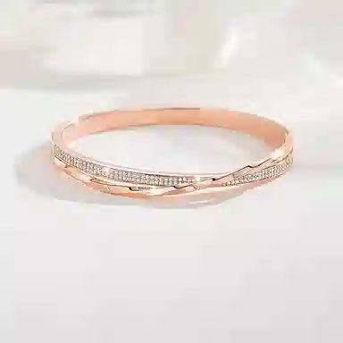 法思梵 永无止境 莫比乌斯 浪漫轻奢显气质 时尚百搭高级感设计 #恋爱告白 铜 手镯 女款