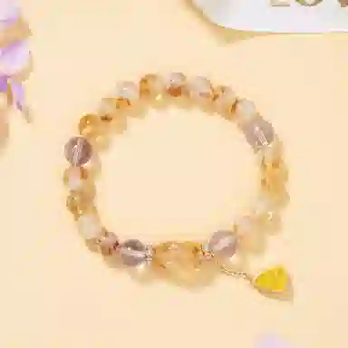 法思梵 财源葫芦 小众轻奢 梦幻浪漫精致气质清冷感 简约百搭闪耀手饰天然 黄水晶 手串 女款