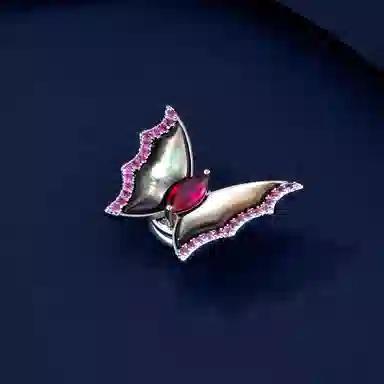 法思梵 蝴蝶之恋系列 个性别致浪漫小众轻奢高级时尚简约百搭气质 精致优雅设计感温柔 合金 胸针 女款