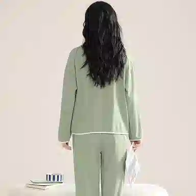 兰缪 带胸垫纯色简约高级感柔软家居服睡衣套装 女款