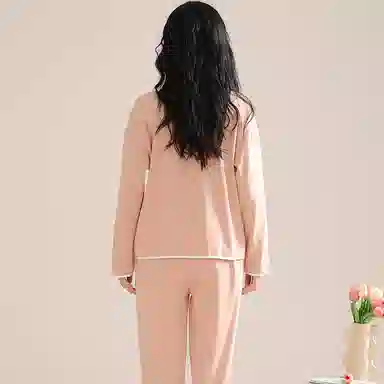 兰缪 带胸垫纯色简约高级感柔软家居服睡衣套装 女款