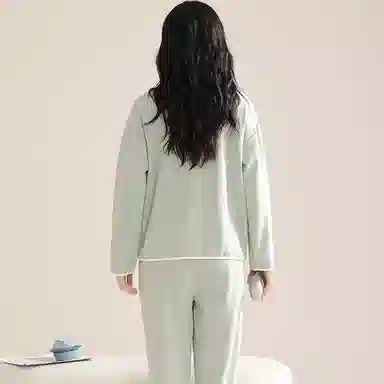 兰缪 带胸垫纯色简约高级感柔软家居服睡衣套装 女款