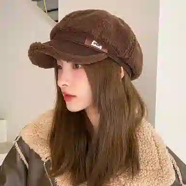 杨同学 韩版羊羔绒保暖时尚舒适显气质 腈纶 贝雷帽 女款