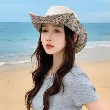 杨同学 复古民族风户外大帽檐遮阳防晒 涤纶 渔夫帽 女款 多色可选