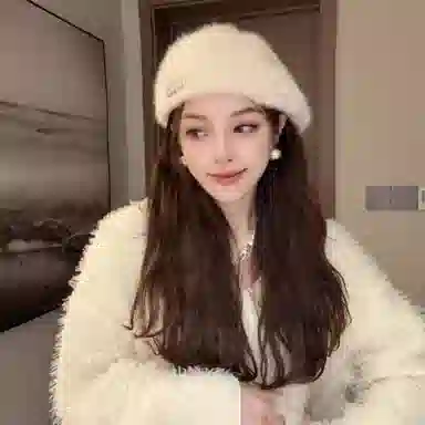 杨同学 复古时尚毛绒保暖 腈纶 贝雷帽 女款 多色