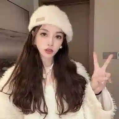 杨同学 复古时尚毛绒保暖 腈纶 贝雷帽 女款 多色