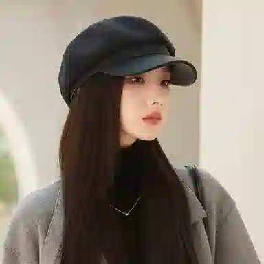 杨同学 复古英伦风文艺八角帽显脸小 涤纶 贝雷帽 女款