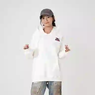萌芽熊 萌芽熊美式高街全息字母玛丽莲梦露休闲宽松舒适百搭精选个性高级户外运动日常通勤潮流时尚长袖连帽卫衣 男女同款