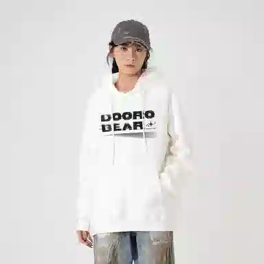 萌芽熊 萌芽熊美式高街泼墨战损艺术字母印花休闲宽松舒适百搭精选个性高级户外运动日常通勤潮流时尚长袖连帽卫衣 男女同款